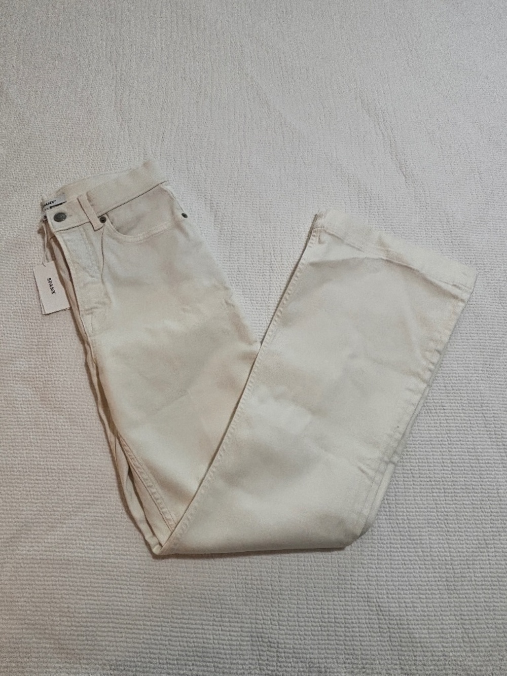 NWT SPANX White Lycra Flare Jeans Size 8